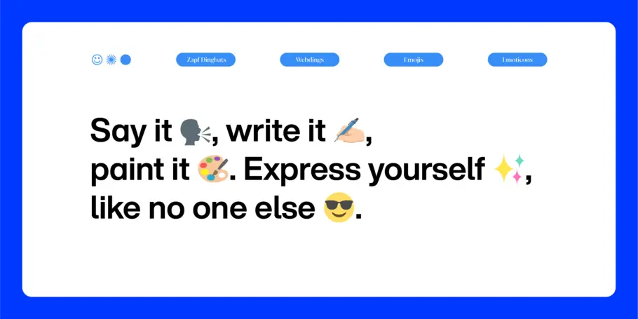Dingbats beyond Wingdings: Zapf Dingbats, Webdings, Emoticons & Emojis. Dingbats beyond Wingdings: Zapf Dingbats, Webdings, Emoticons & Emojis.
